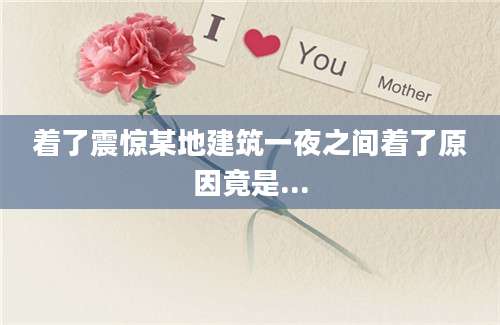着了震惊某地建筑一夜之间着了原因竟是...