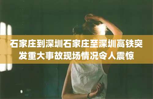 石家庄到深圳石家庄至深圳高铁突发重大事故现场情况令人震惊