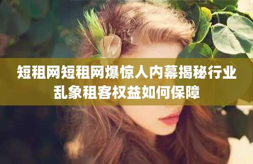 短租网短租网爆惊人内幕揭秘行业乱象租客权益如何保障
