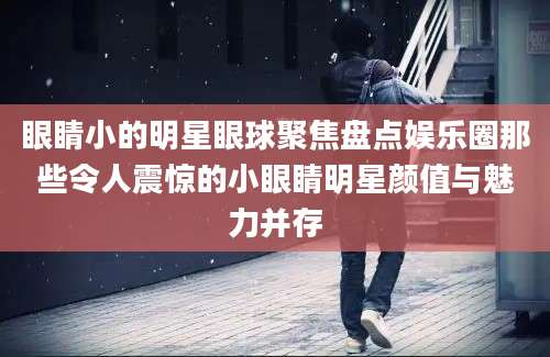 眼睛小的明星眼球聚焦盘点娱乐圈那些令人震惊的小眼睛明星颜值与魅力并存