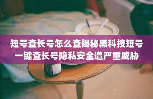 短号查长号怎么查揭秘黑科技短号一键查长号隐私安全遭严重威胁