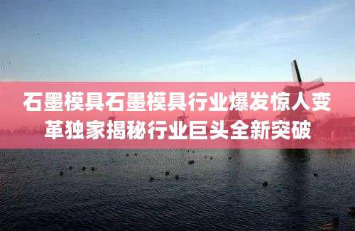 石墨模具石墨模具行业爆发惊人变革独家揭秘行业巨头全新突破
