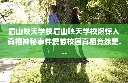 眉山映天学校眉山映天学校爆惊人真相神秘事件震惊校园真相竟然是...