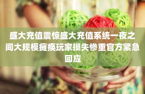 盛大充值震惊盛大充值系统一夜之间大规模瘫痪玩家损失惨重官方紧急回应