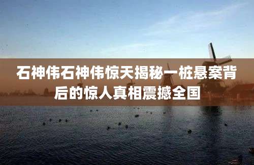 石神伟石神伟惊天揭秘一桩悬案背后的惊人真相震撼全国