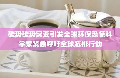 碳势碳势突变引发全球环保恐慌科学家紧急呼吁全球减排行动
