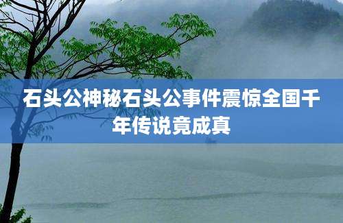 石头公神秘石头公事件震惊全国千年传说竟成真