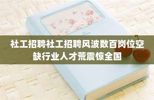 社工招聘社工招聘风波数百岗位空缺行业人才荒震惊全国