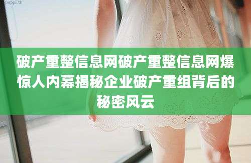破产重整信息网破产重整信息网爆惊人内幕揭秘企业破产重组背后的秘密风云