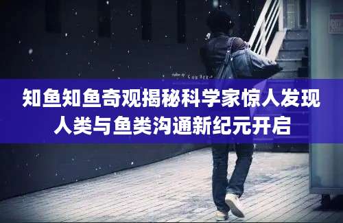 知鱼知鱼奇观揭秘科学家惊人发现人类与鱼类沟通新纪元开启