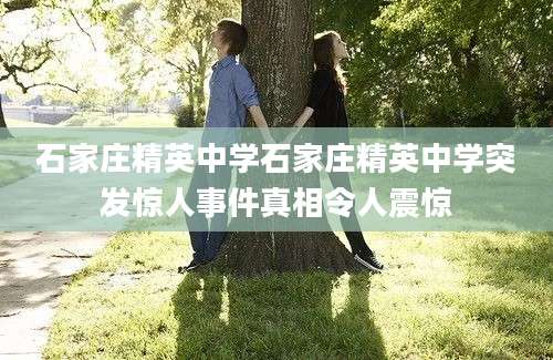 石家庄精英中学石家庄精英中学突发惊人事件真相令人震惊