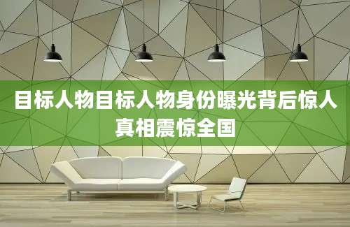 目标人物目标人物身份曝光背后惊人真相震惊全国