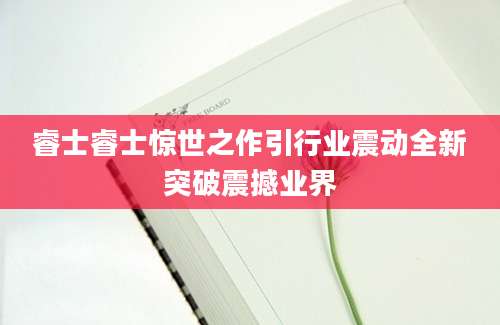 睿士睿士惊世之作引行业震动全新突破震撼业界