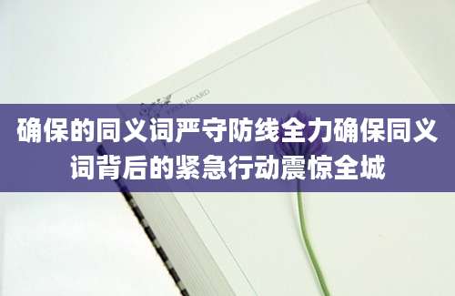 确保的同义词严守防线全力确保同义词背后的紧急行动震惊全城