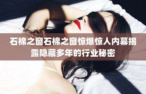 石棉之窗石棉之窗惊爆惊人内幕揭露隐藏多年的行业秘密