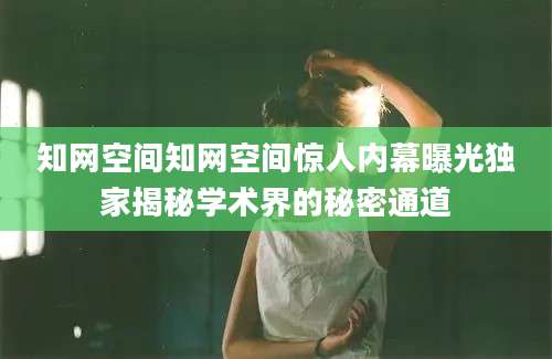 知网空间知网空间惊人内幕曝光独家揭秘学术界的秘密通道