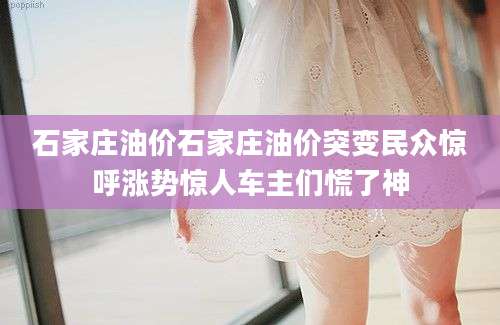 石家庄油价石家庄油价突变民众惊呼涨势惊人车主们慌了神