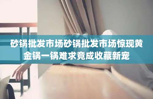 砂锅批发市场砂锅批发市场惊现黄金锅一锅难求竟成收藏新宠