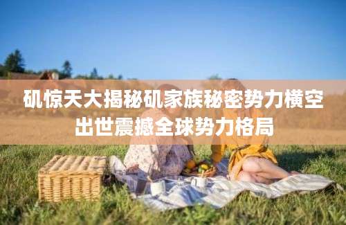 矶惊天大揭秘矶家族秘密势力横空出世震撼全球势力格局