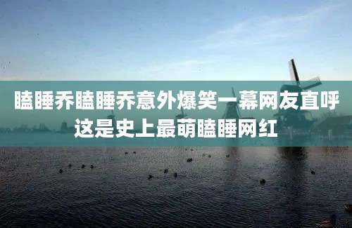 瞌睡乔瞌睡乔意外爆笑一幕网友直呼这是史上最萌瞌睡网红