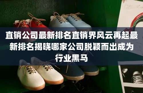 直销公司最新排名直销界风云再起最新排名揭晓哪家公司脱颖而出成为行业黑马