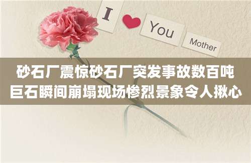 砂石厂震惊砂石厂突发事故数百吨巨石瞬间崩塌现场惨烈景象令人揪心