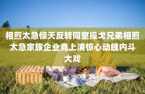 相煎太急惊天反转同室操戈兄弟相煎太急家族企业竟上演惊心动魄内斗大戏