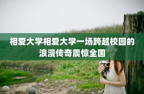 相爱大学相爱大学一场跨越校园的浪漫传奇震惊全国