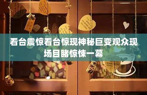 看台震惊看台惊现神秘巨变观众现场目睹惊悚一幕