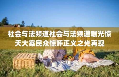 社会与法频道社会与法频道曝光惊天大案民众惊呼正义之光再现