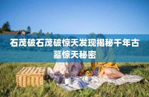 石茂破石茂破惊天发现揭秘千年古墓惊天秘密