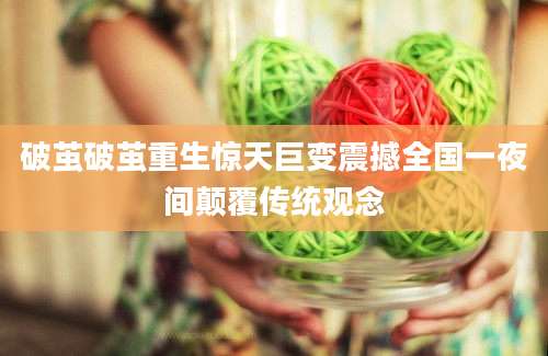 破茧破茧重生惊天巨变震撼全国一夜间颠覆传统观念