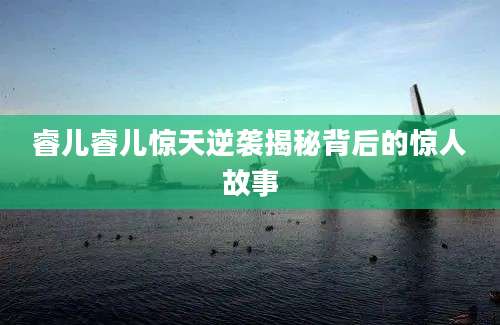 睿儿睿儿惊天逆袭揭秘背后的惊人故事